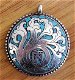 Authentiek amulet Tibetaans zilver met Mantra en Turkoois - 0 - Thumbnail