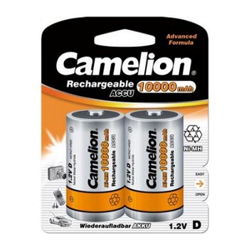 Camelion D batterij HR20 van 10000mAh 1.2V 2 Blister - 0