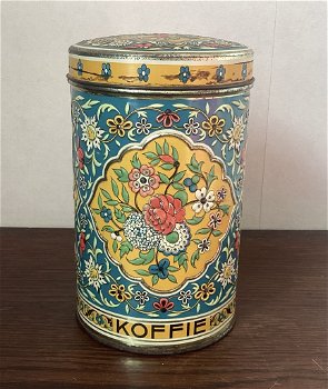 Verkocht ❤️ Vintage blik met opdruk “koffie” - 0