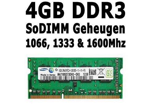 4GB DDR3 SoDIMM Laptop Geheugen | 1066-1600Mhz | PC & Apple - 0