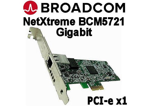 Broadcom NetXtreme BCM5721 Gigabit PCI-e x1 Adapter | FH/LP - 0