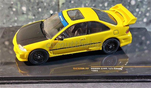 Honda Civic EJ1 coupe 1995 geel 1:43 Ixo V978 - 0