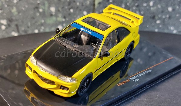 Honda Civic EJ1 coupe 1995 geel 1:43 Ixo V978 - 1