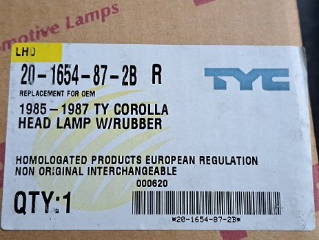 Toyota Corolla V FX Compact (E80) Koplamp TYC 20-1654-87-2B Rechts - 6