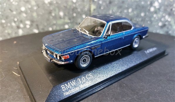BMW 3.0 CS 1969 blauw 1:43 Minichamps Mi100 - 2
