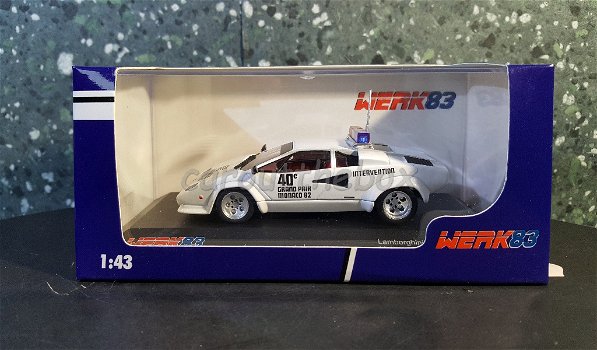 Lamborghini Countach Pace car Monaco GP 1982 wit 1:43 Werk83 005 - 3