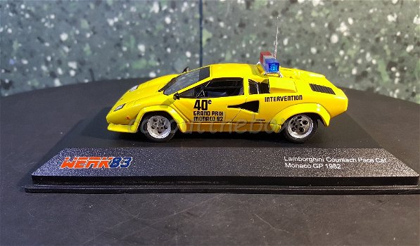 Lamborghini Countach Pace car Monaco GP 1982 geel 1:43 Werk83 006 - 0