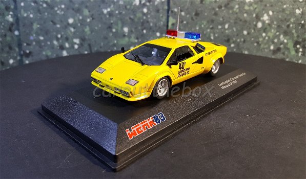 Lamborghini Countach Pace car Monaco GP 1982 geel 1:43 Werk83 006 - 1