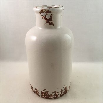 Vazen van keramiek met mooie quotes (wit met brons) - 6