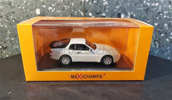 Porsche 944 S2 1989 wit 1:43 Maxichamps Max026 - 3