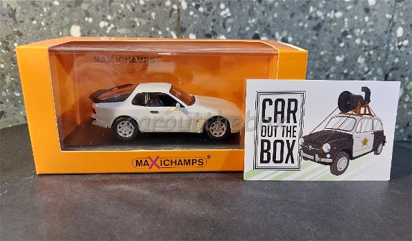Porsche 944 S2 1989 wit 1:43 Maxichamps Max026 - 4