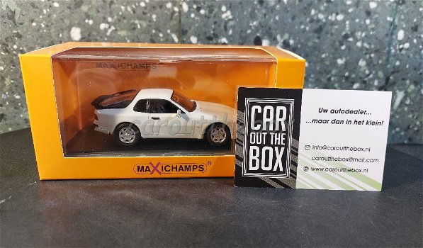 Porsche 944 S2 1989 wit 1:43 Maxichamps Max026 - 5