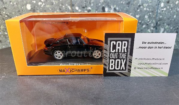 Porsche 911 Turbo 1995 zwart 1:43 Maxichamps Max028 - 5