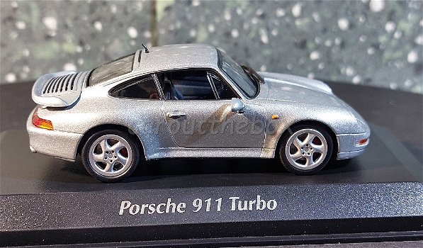 Porsche 911 Turbo 1995 zilver 1:43 Maxichamps Max029 - 0