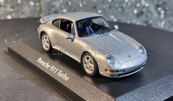 Porsche 911 Turbo 1995 zilver 1:43 Maxichamps Max029 - 1