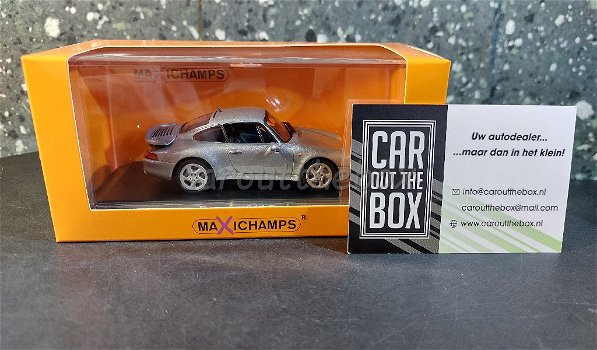 Porsche 911 Turbo 1995 zilver 1:43 Maxichamps Max029 - 5
