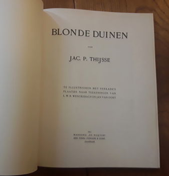 Verkade plaatjesalbum/plaatjesboek blonde duinen + plaatjes door jac. P thijsse - 2