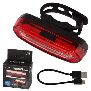 Oplaadbaar LED achterlicht met USB aansluiting - 0