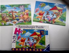 Ravensburger puzzels van winnie de poeh (2 puzzels)