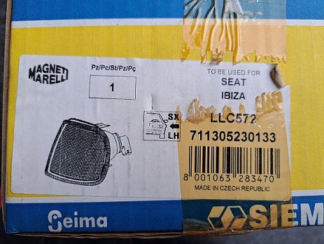 Seat Ibiza II 6K1 (93-96) Knipperlicht Magneti Marelli LLC572 Links NOS - 3