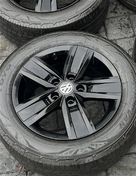 ZWARTE GENUINE DEVONPORT SPORTLINE VW TRANSPORTER T6 T32 ALLOYS WIELEN BANDEN x 4 - 2