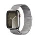 Apple Watch Series 9 GPS + Cellular 45 mm zilveren roestvrijstalen kast met zilveren Milanese band - 0 - Thumbnail
