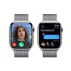 Apple Watch Series 9 GPS + Cellular 45 mm zilveren roestvrijstalen kast met zilveren Milanese band - 3 - Thumbnail