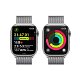 Apple Watch Series 9 GPS + Cellular 45 mm zilveren roestvrijstalen kast met zilveren Milanese band - 5 - Thumbnail