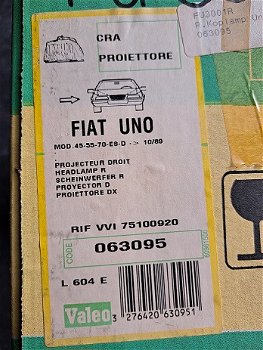 Fiat Uno (83-89) Koplamp Elma Valeo 063095 HCR Rechts NOS - 6