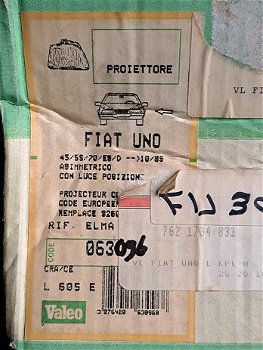 Fiat Uno (83-89) Koplamp Elma Valeo 063096 CR Links NOS - 6