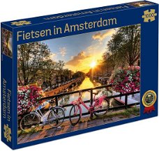 Fietsen in Amsterdam Puzzel (1000 stukjes)