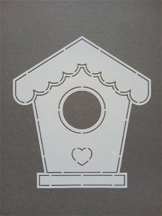 Dutch Doobadoo stencil: vogelhuisje