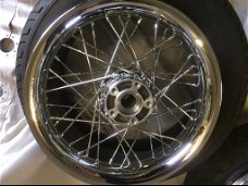 Harley twincam, set velgen met ronde rim, 19mm of 25mm wielas (deluxe)
