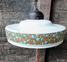 VERKOCHT ❤️ Vintage glazen hanglamp