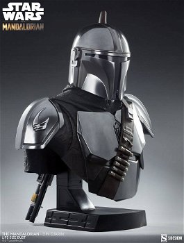 Sideshow Star Wars The Mandalorian Life-Size Bust The Mandalorian Din Djarin - 0