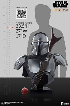 Sideshow Star Wars The Mandalorian Life-Size Bust The Mandalorian Din Djarin - 3