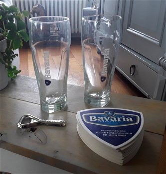 Bavaria thuispakket De Kroeg / 2 glazen, bierviltjes, opener - 2