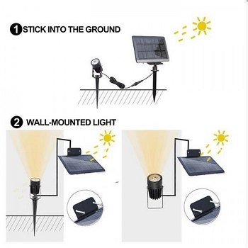 Solar tuinspots 3000K, set van 3 stuks - 2