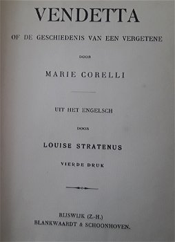 Marie corelli - vendetta (antiek exemplaar) - 1
