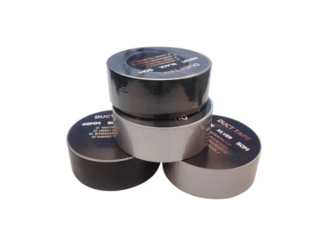 Reparatie Duct-tape | Grijs / Zwart | 48X50M | TE KOOP! - 0