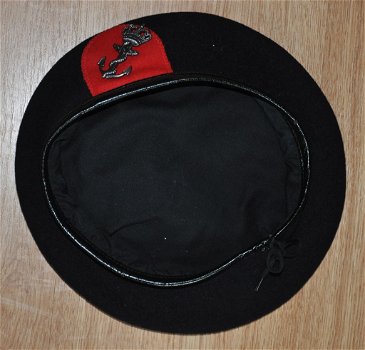 Baret Korps Mariniers zwart anker - 1