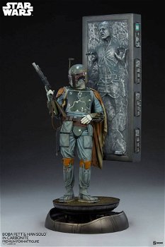 Sideshow Star Wars Premium Format Boba Fett and Han Solo in Carbonite - 0