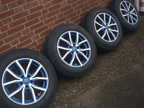 17 inch Dezent Blauw velgen en banden Dunlop Winter 5x112 - 2