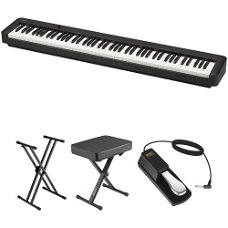 Casio CDP-S160 88-Key Slim-Body Portable Digital Piano Kit with Stand, Bench, and Pedal (Black)