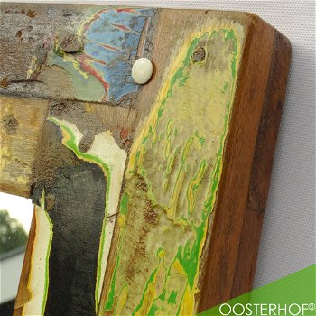 JISK Spiegel van gerecycled hout 80 x 80 x 3,8 cm - 3