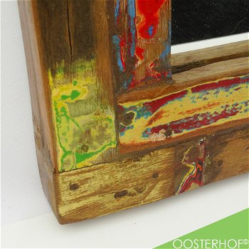 JISK Spiegel van gerecycled hout 80 x 80 x 3,8 cm - 4