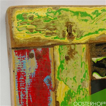 JISK Spiegel van gerecycled hout 80 x 80 x 3,8 cm - 6
