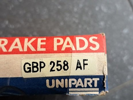 Austin MG Reliant Rover Unipart GBP258AF Remblokken Voor - 1