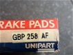 Austin MG Reliant Rover Unipart GBP258AF Remblokken Voor - 1 - Thumbnail