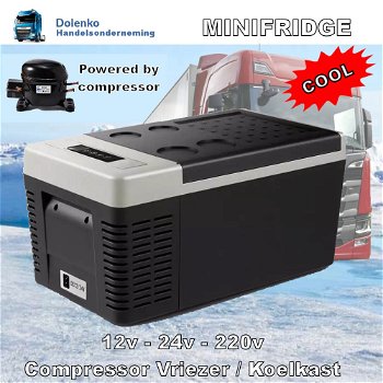 2024 MODEL MINI FRIDGE (MINI KOELKAST - VRIEZER) 12V - 24V - 220V - 0